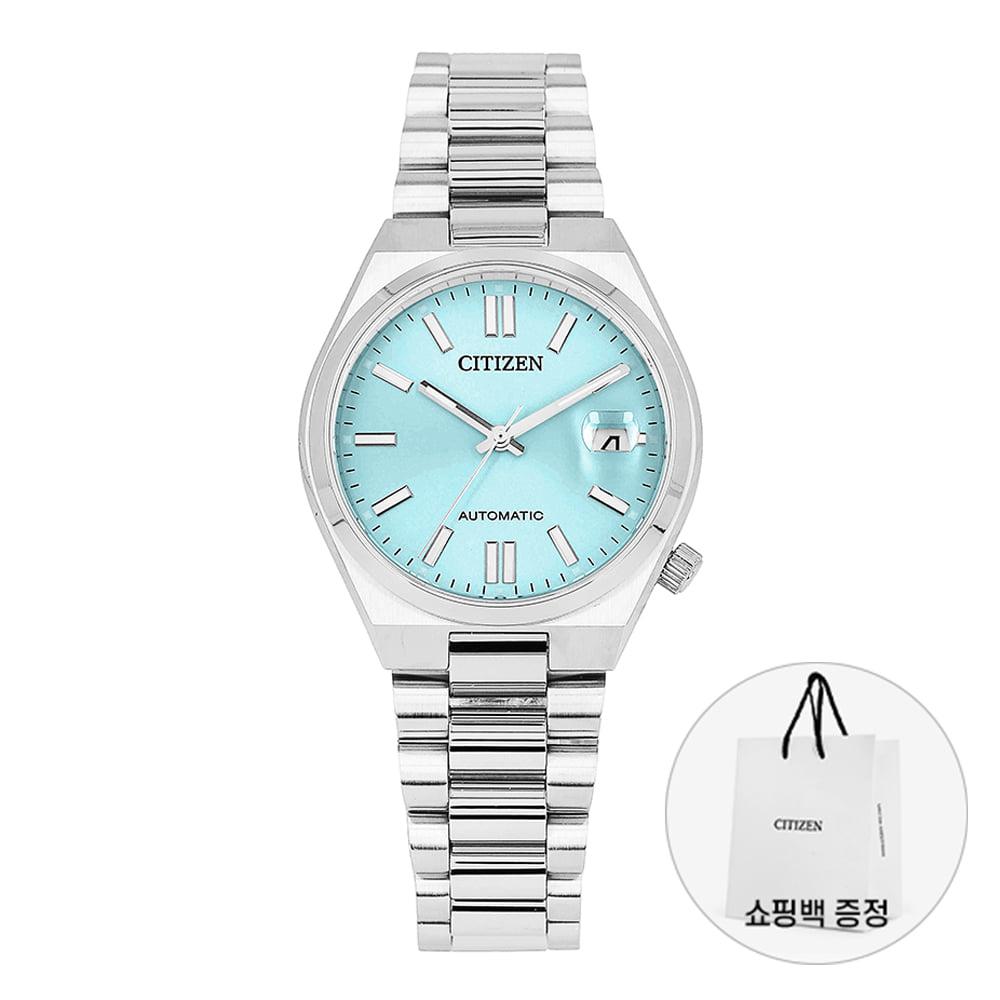 CITIZEN Unisex Stainless Steel Watch Silver-Blue Dial NJ0200 50L