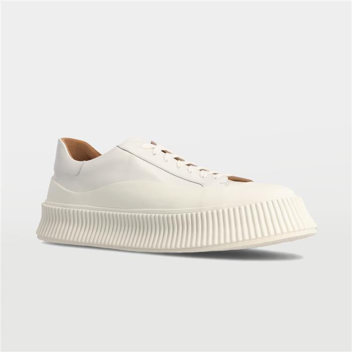 JIL SANDER Men's Platform Leather Low-Top Sneakers J32WS0018 P4833 100