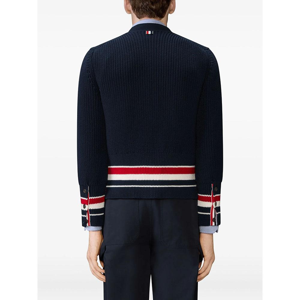 THOM BROWNE RWB Stitch Navy Men’s Half Cardigan MKC629A Y3062 415
