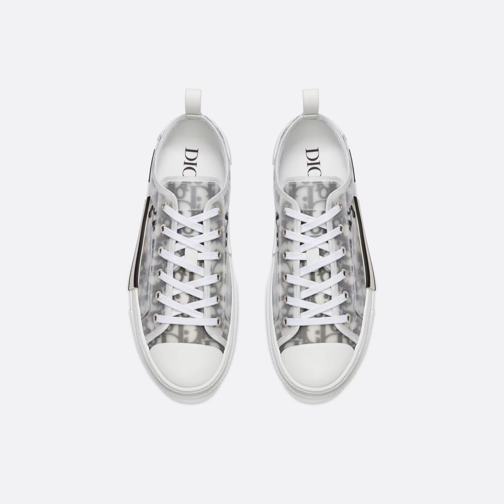 DIOR B23 Low-Top Oblique Canvas Sneakers Gray Unisex 3SN249YJP