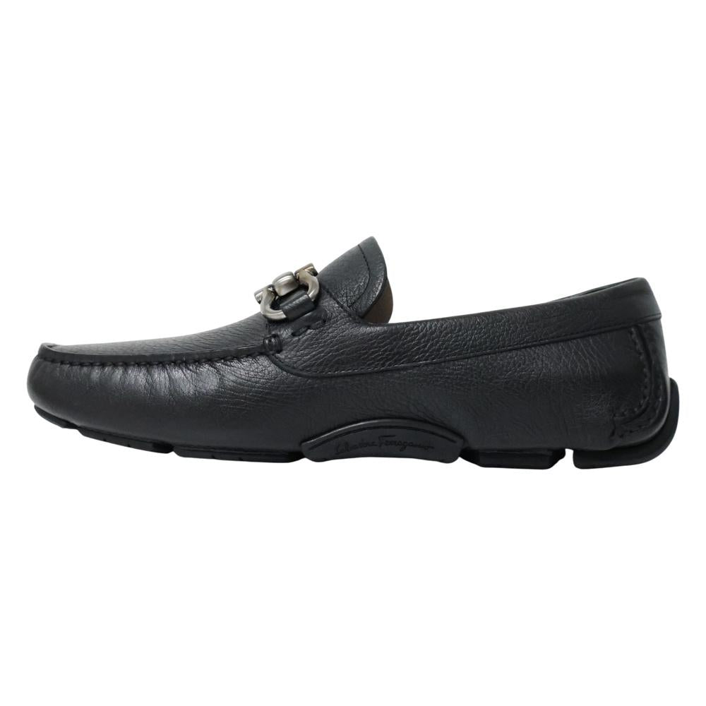 Ferragamo Gancini Wide Fit EE Men’s Leather Loafers Brown