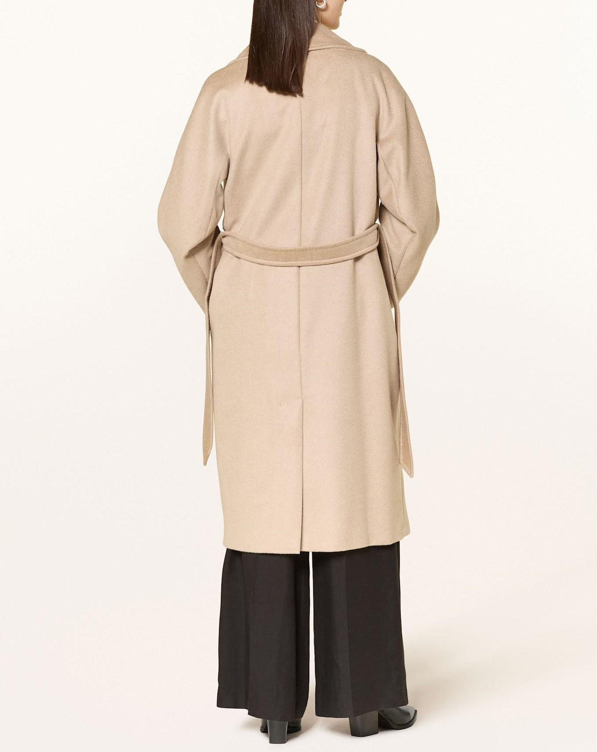 Max Mara Regina Virgin Wool Coat Mandorla Beige