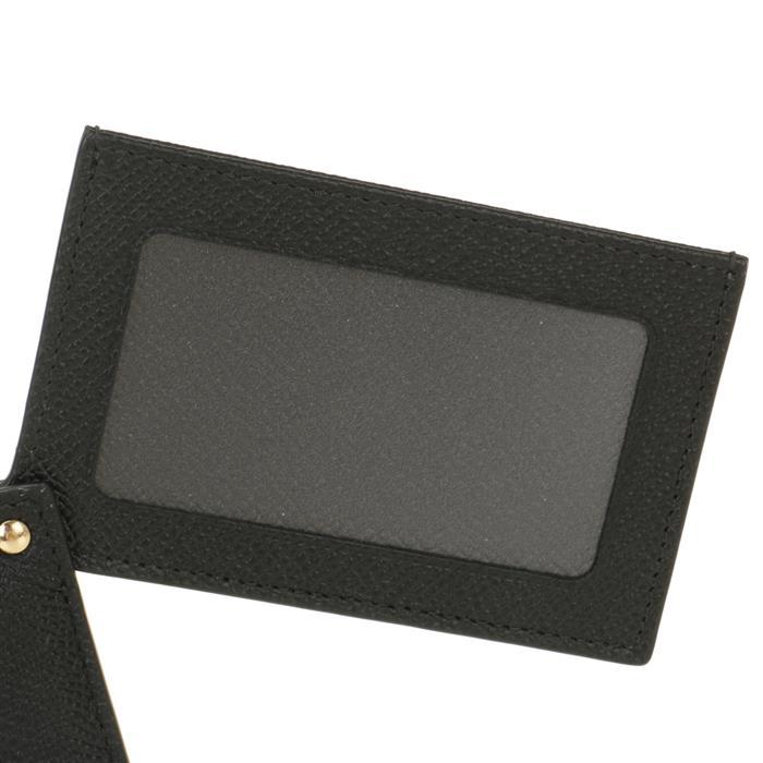 Ferragamo Gancini Leather Card Holder Black Card Wallet