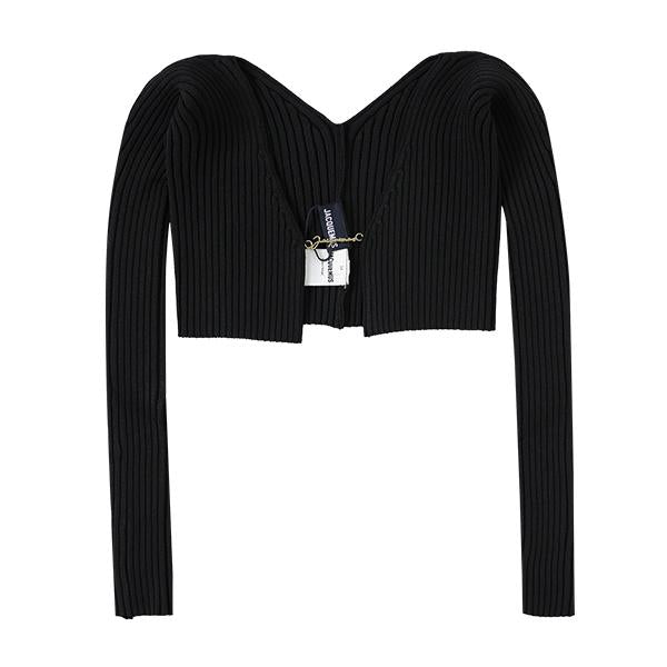 JACQUEMUS Black Knit Women’s Cardigan
