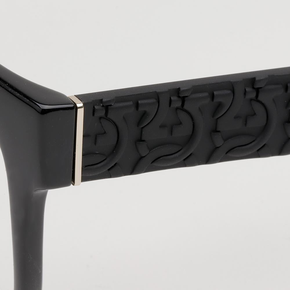 Ferragamo Black Logo Pattern Eyeglass Frames Unisex Accessories SF2956E 001