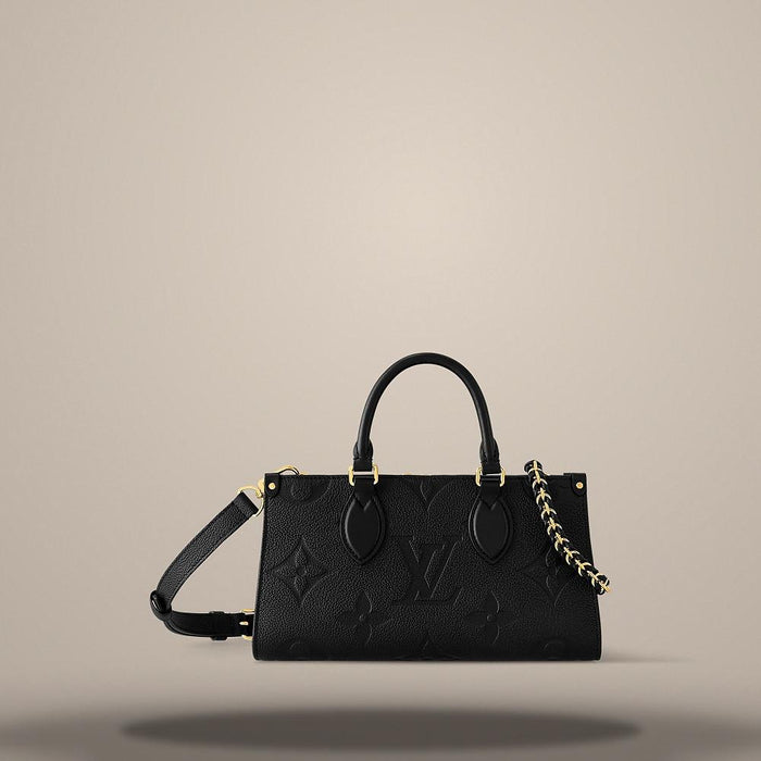 Louis Vuitton OnTheGo East West Black Leather Shoulder Bag