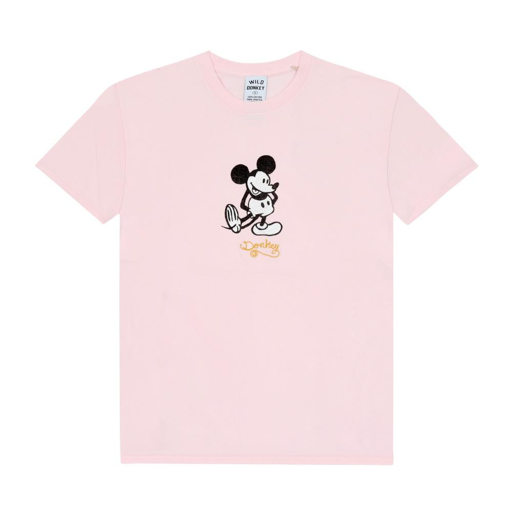 Wild Donkey Light Pink Short Sleeve T-Shirt Unisex Cotton