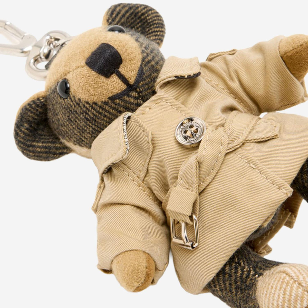 BURBERRY Archive Beige Check Keyring Accessory