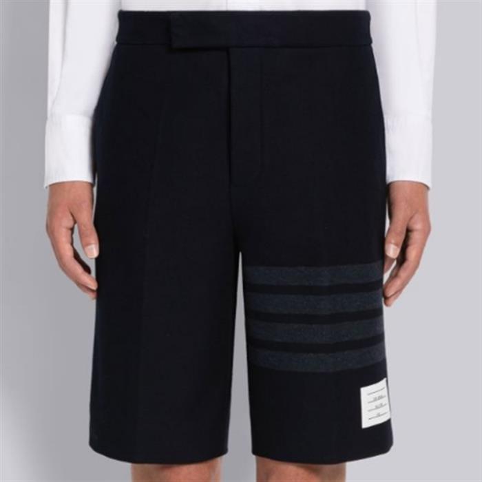 THOM BROWNE 4-Bar Cotton Bermuda Shorts Navy Men’s Shorts