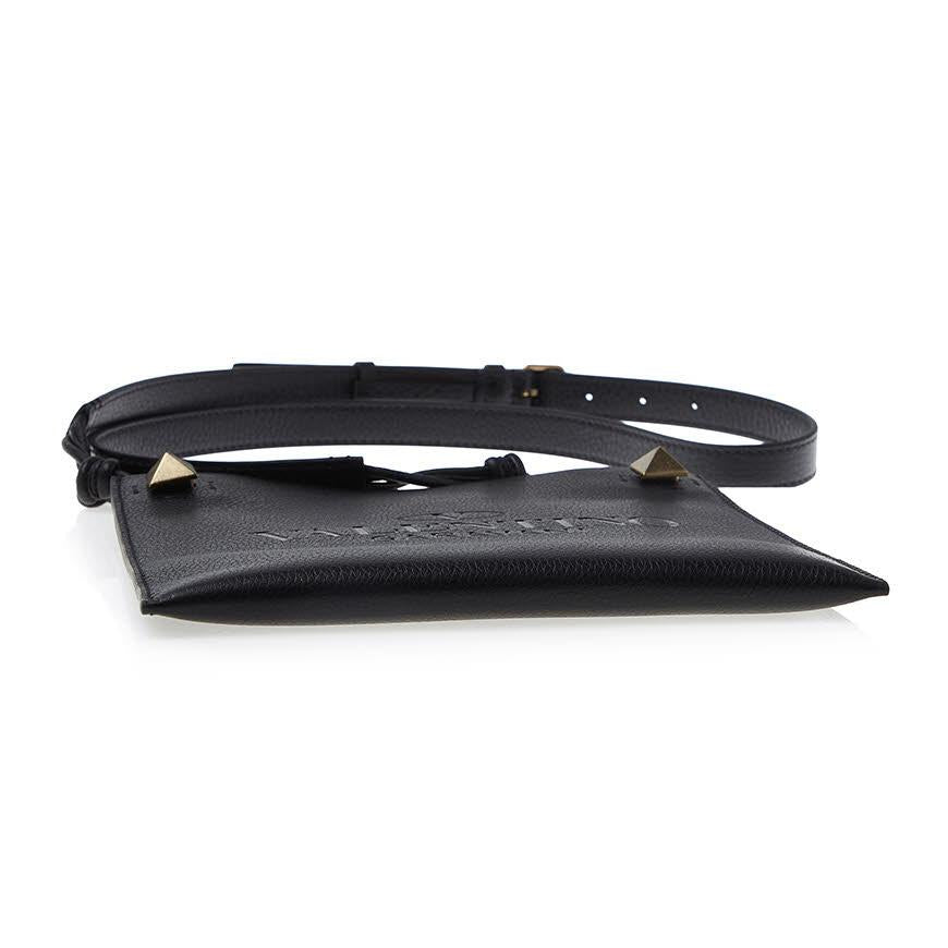 VALENTINO Garavani Unisex Logo Rockstud Crossbody Bag Black