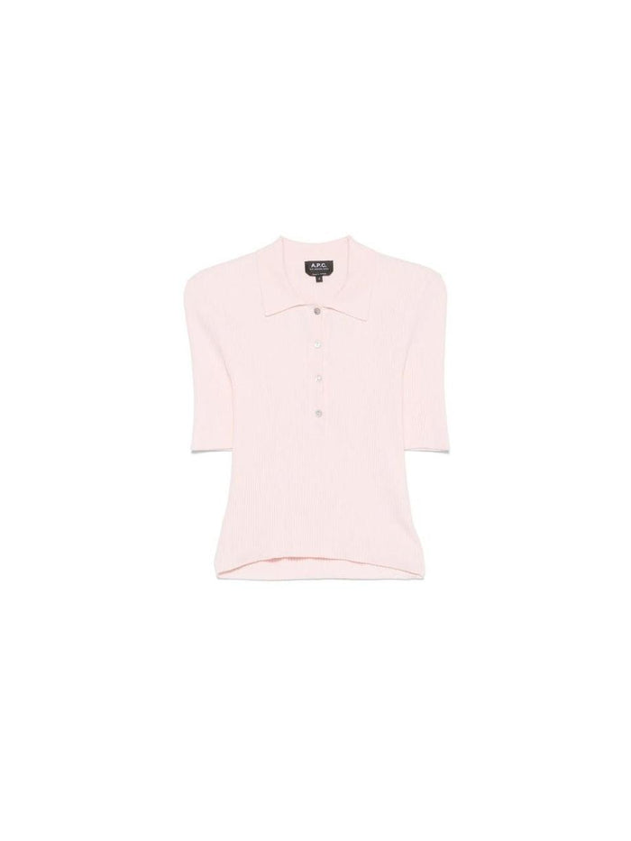 A.P.C. Danae Polo Knit Short Sleeve Sweater