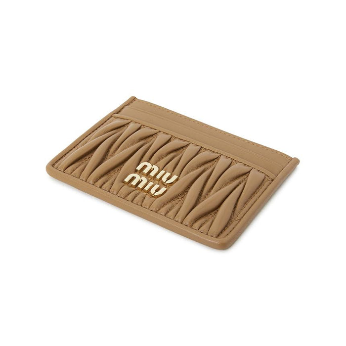 Miu Miu Matelassé Leather Card Holder for Women