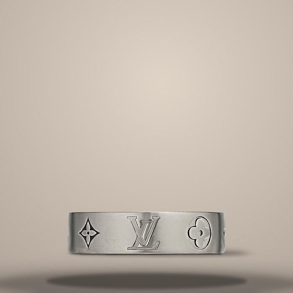 Louis Vuitton LV Mosaic Thin Ring Brass M1181