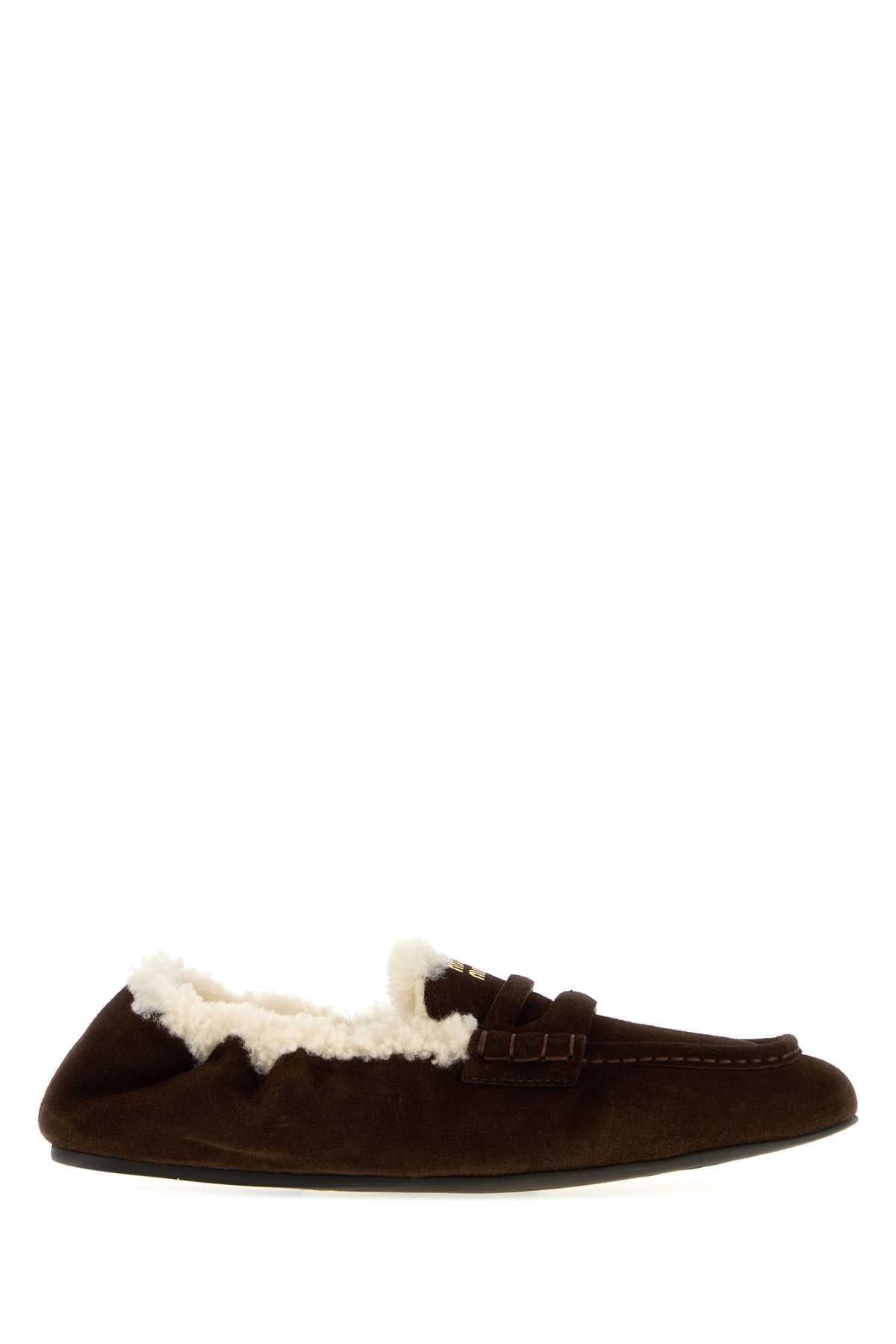 Miu Miu Black Leather Loafer Shoes