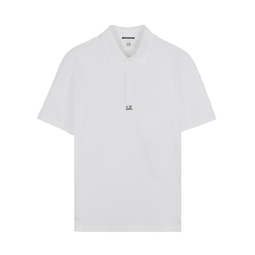 CP Company Gassato Logo Polo Shirt Men White