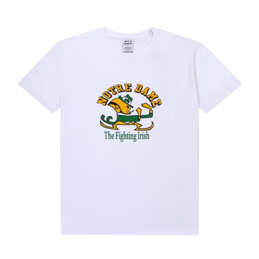 Wild Donkey White Graphic Print Unisex Short Sleeve T-Shirt
