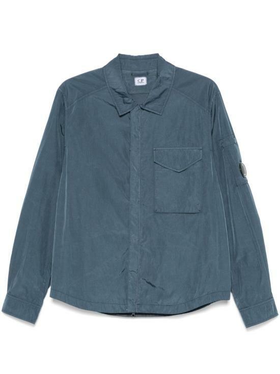 CP Company Chrome-R Full Zip Overshirt Jacket Navy