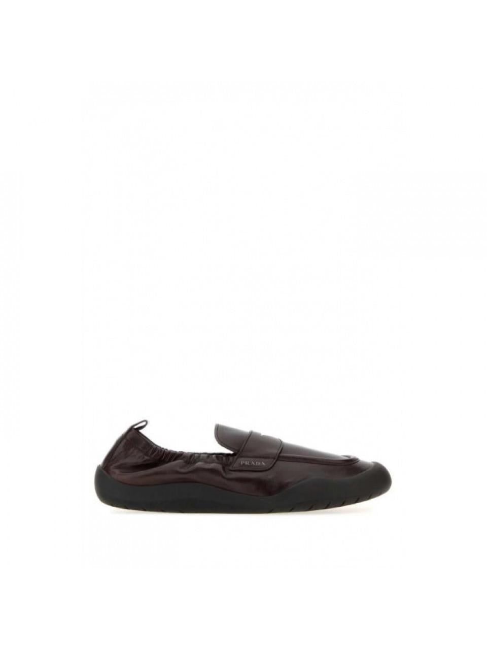 PRADA Men's Speed Lock Leather Loafers Black