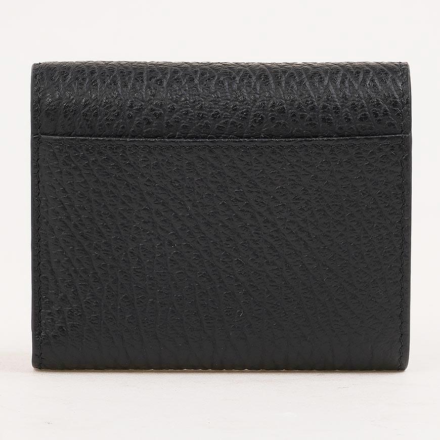 Maison Margiela Unisex Four-Stitch Leather Bifold Wallet Black