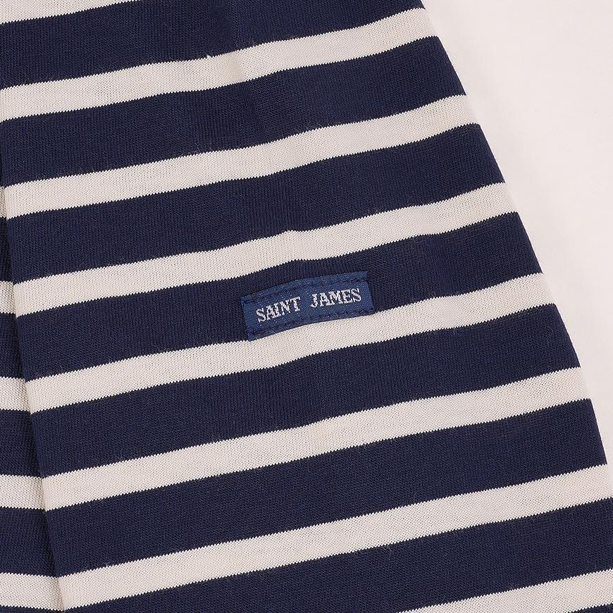 Saint James Striped Minquiers Modern Marine Ecru Unisex T-Shirt