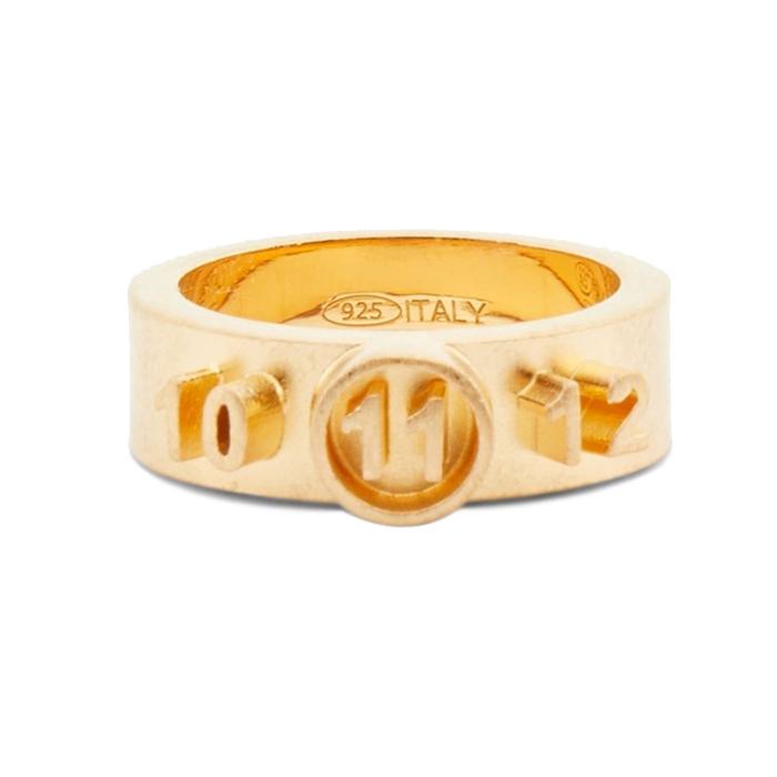 Maison Margiela Unisex Number Logo Ring Gold-Tone Jewelry