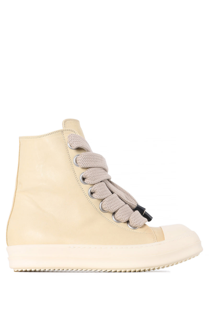 Rick Owens Parchment Lamb Leather Jumbo Lace High-Top Sneak RU01E5892 LBHW2 8111