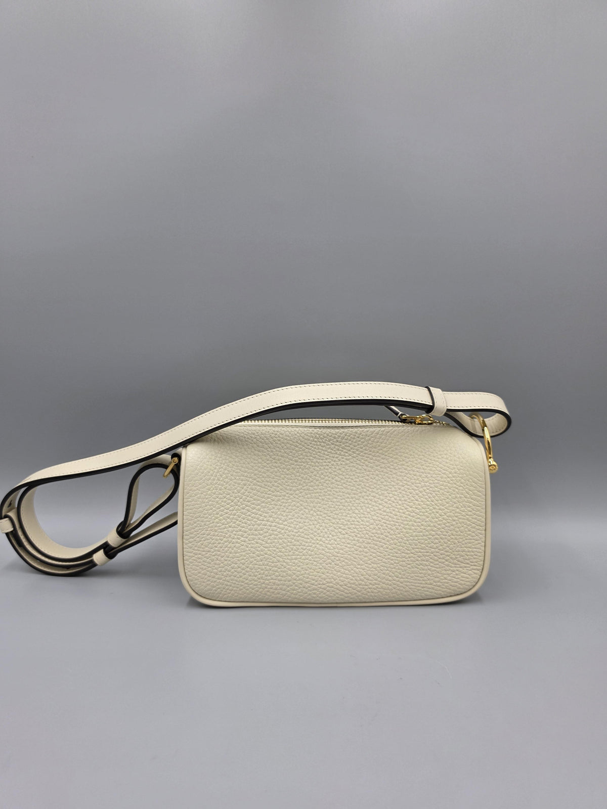 GUCCI Half Horsebit Mini Shoulder Bag Ivory Crossbody Bag 860784