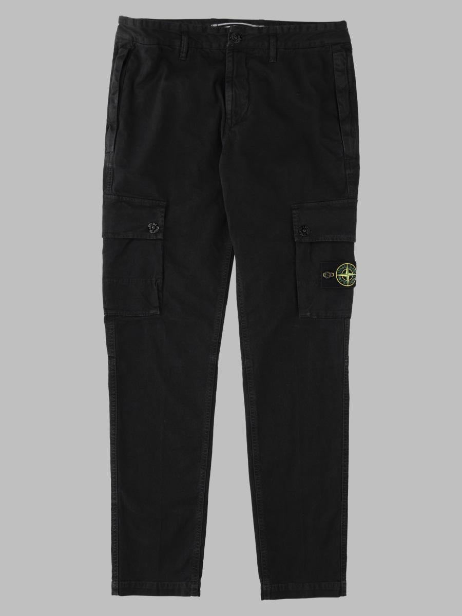 STONE ISLAND Black Wool-Blend Tailored Suit Pants