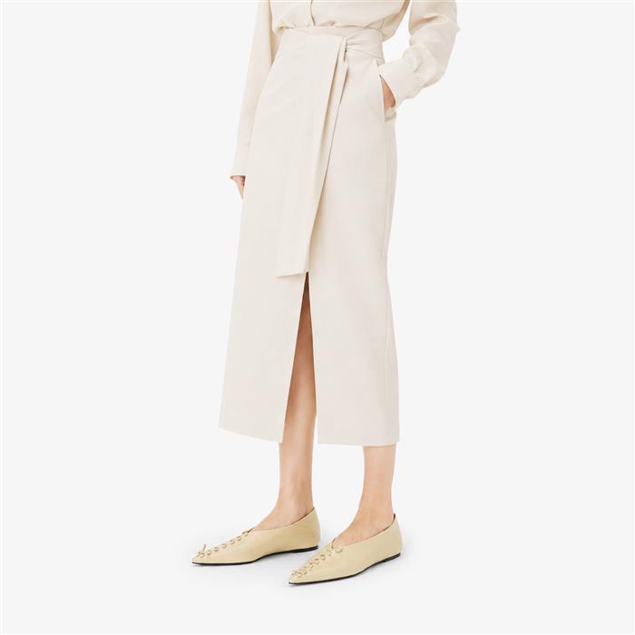 JIL SANDER Pointed Toe Stitch Ballerina Flats