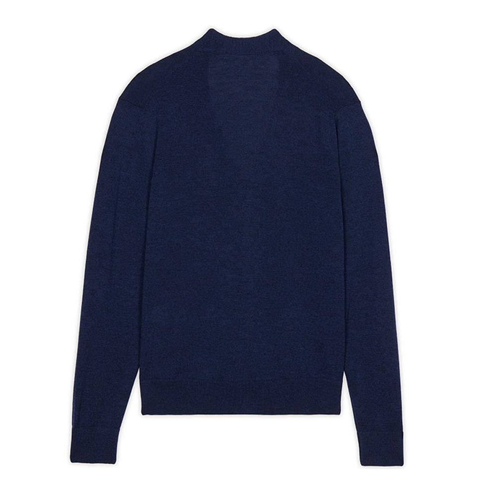 Maison Kitsune Women’s V-Neck Fox Head Cardigan Navy Knit