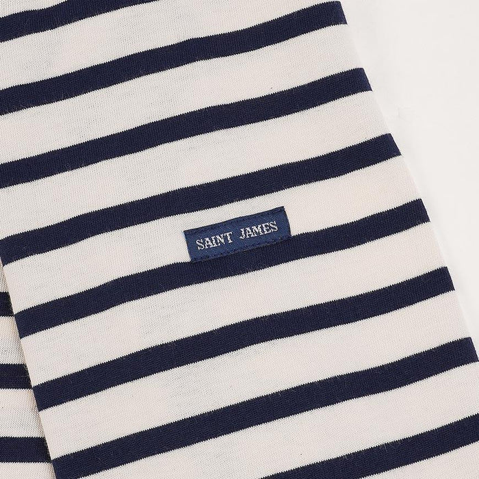 Saint James Women’s Striped Ecru/Navy Cotton Galathee II T-Shirt