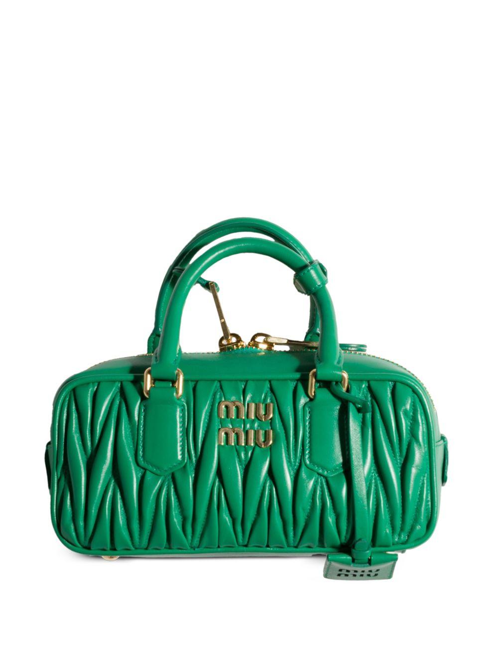 Miu Miu Leather Tote Bag FW26 5BB142AN88F0458