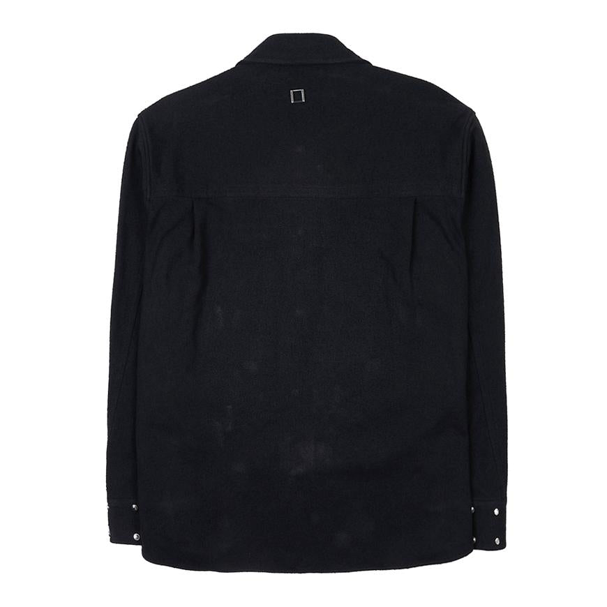 WOOYOUNGMI Cotton Long-Sleeve Pocket Shirt for Men