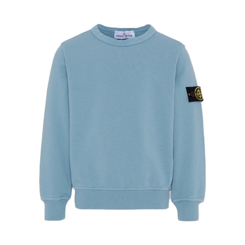 STONE ISLAND Women Kids Logo Patch Sweatshirt Powder Blue 6100005 S0040 V004A