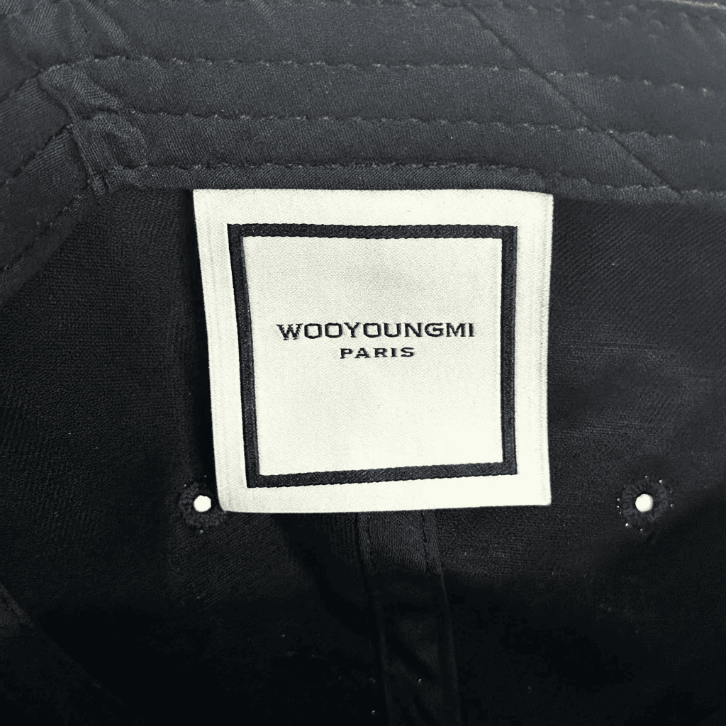 WOOYOUNGMI Embroidered Black Cotton Baseball Cap W253AC52 661B