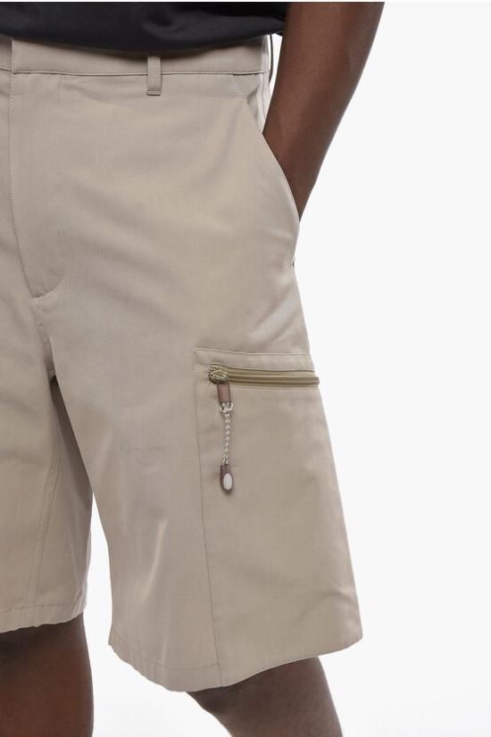 DIOR Beige Cotton Short Pants for Men 483C116A5811121