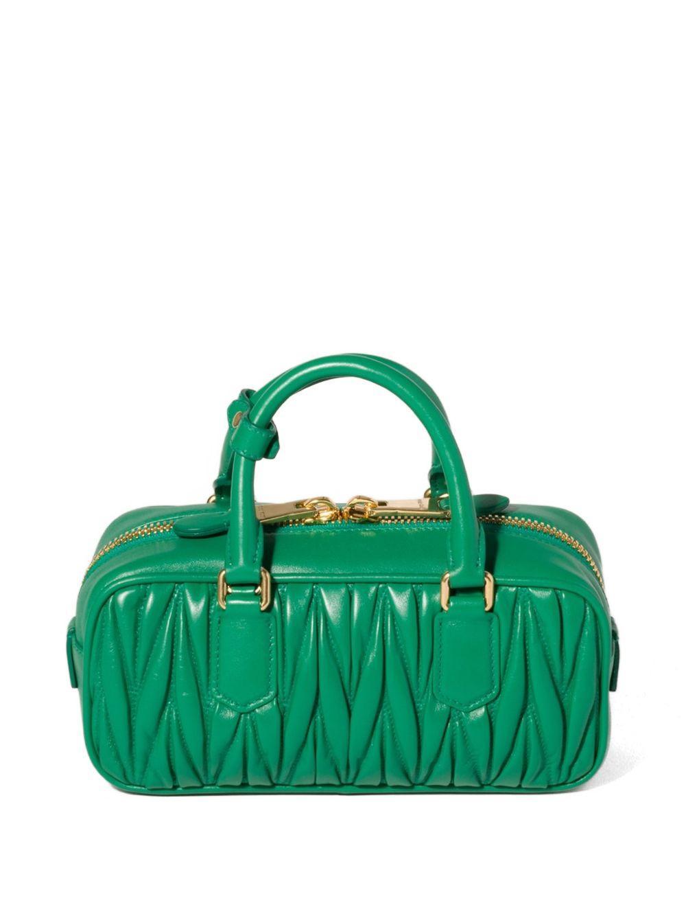 Miu Miu Leather Tote Bag FW26 5BB142AN88F0458