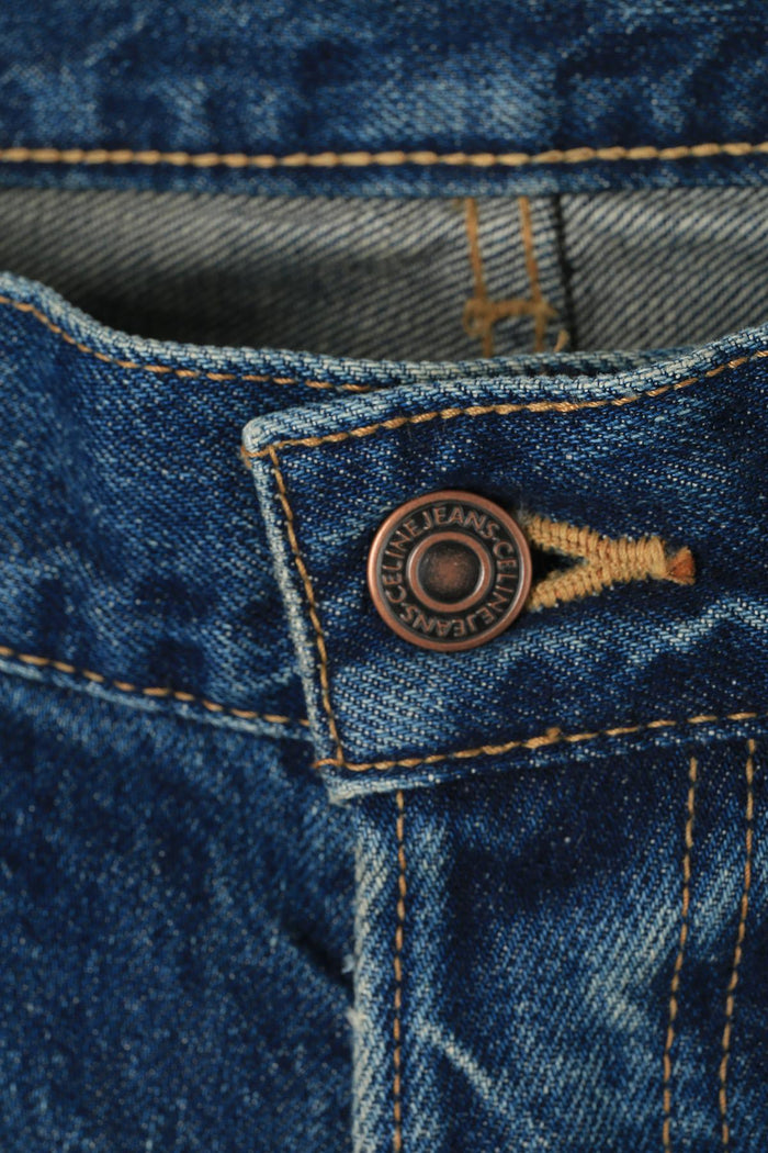 CELINE Wesley Vintage Dark Union Wash Denim Jeans