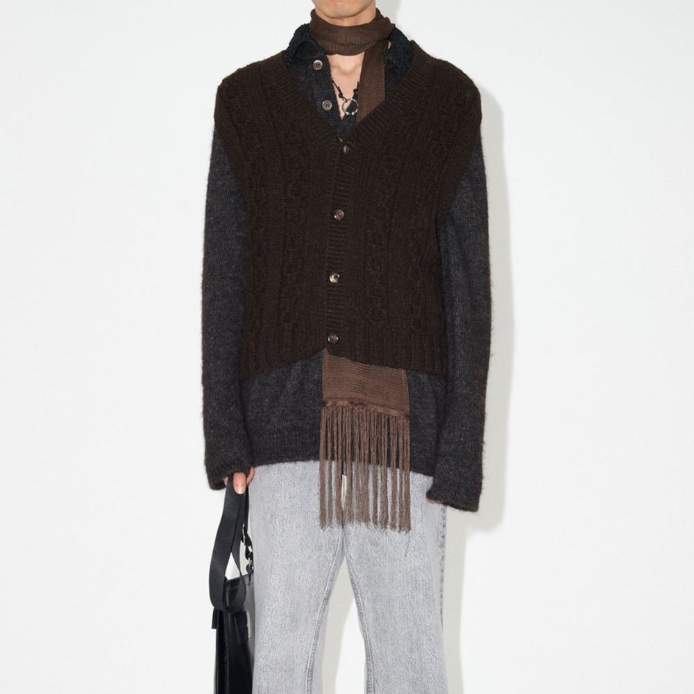 OUR LEGACY Brown Rugrat Knit Vest Men
