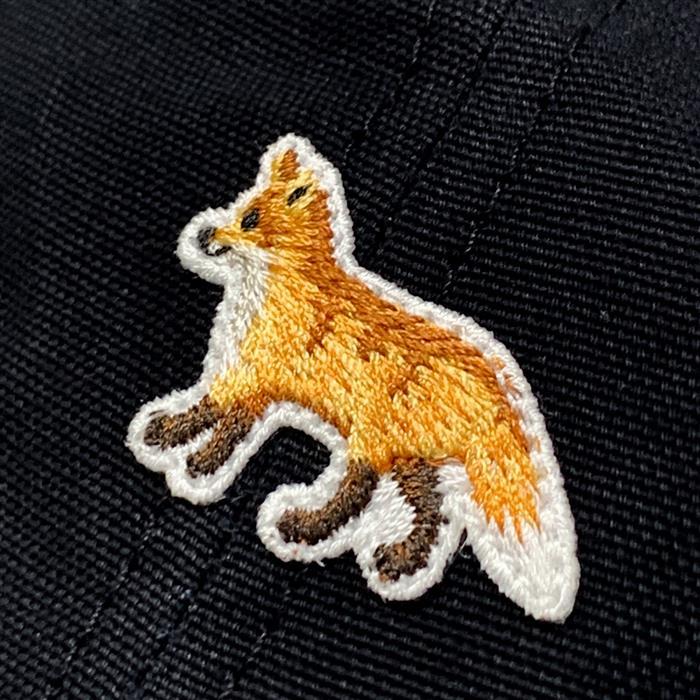Maison Kitsune Baby Fox Logo Cotton Cap Hat Black Men’s