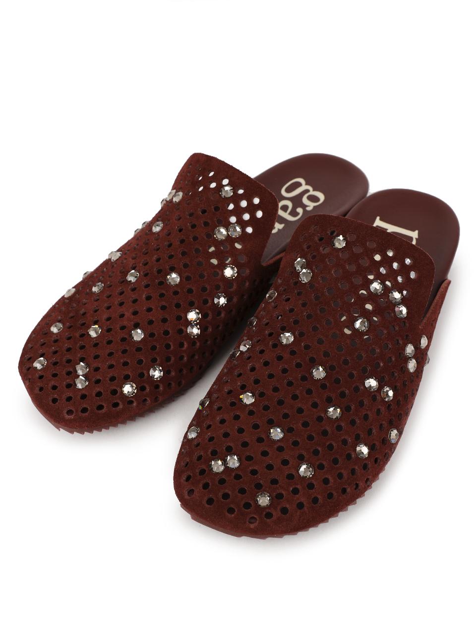 Pedro Garcia Crystal Studded Utility Clog Slippers BRAIDY 05 012