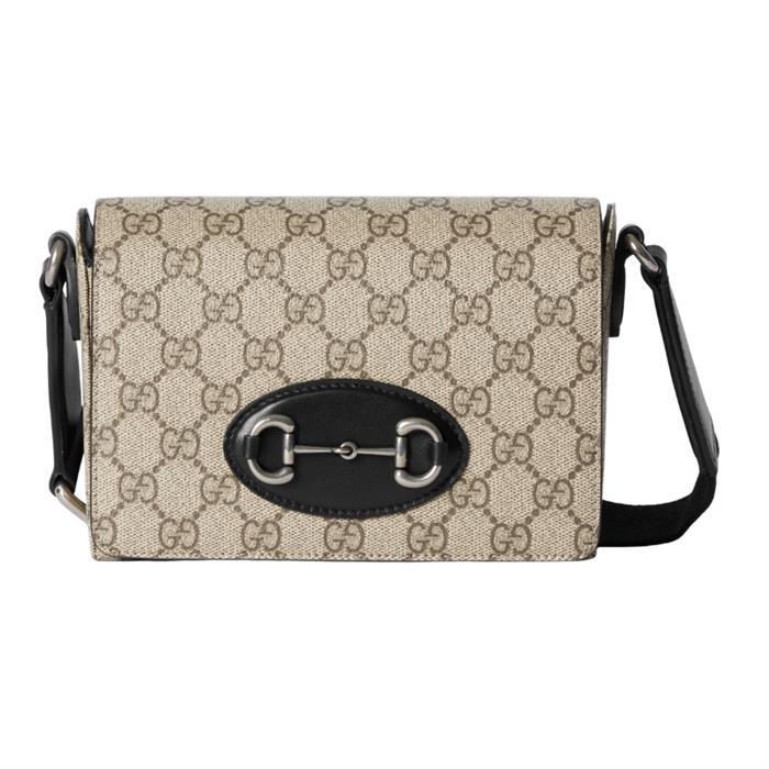 GUCCI Horsebit 1955 Mini Crossbody Bag Brown Leather