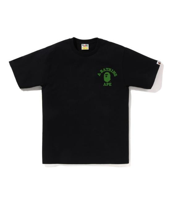 BAPE Black Green Short Sleeve T-Shirt 001TEL301010 MBK0