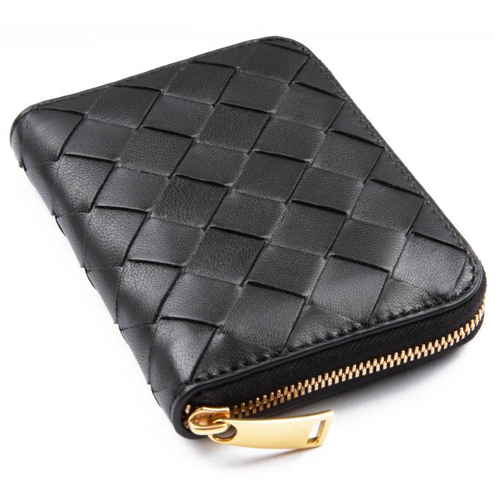 Bottega Veneta Intrecciato Woven Leather Zip Bifold Wallet Women’s
