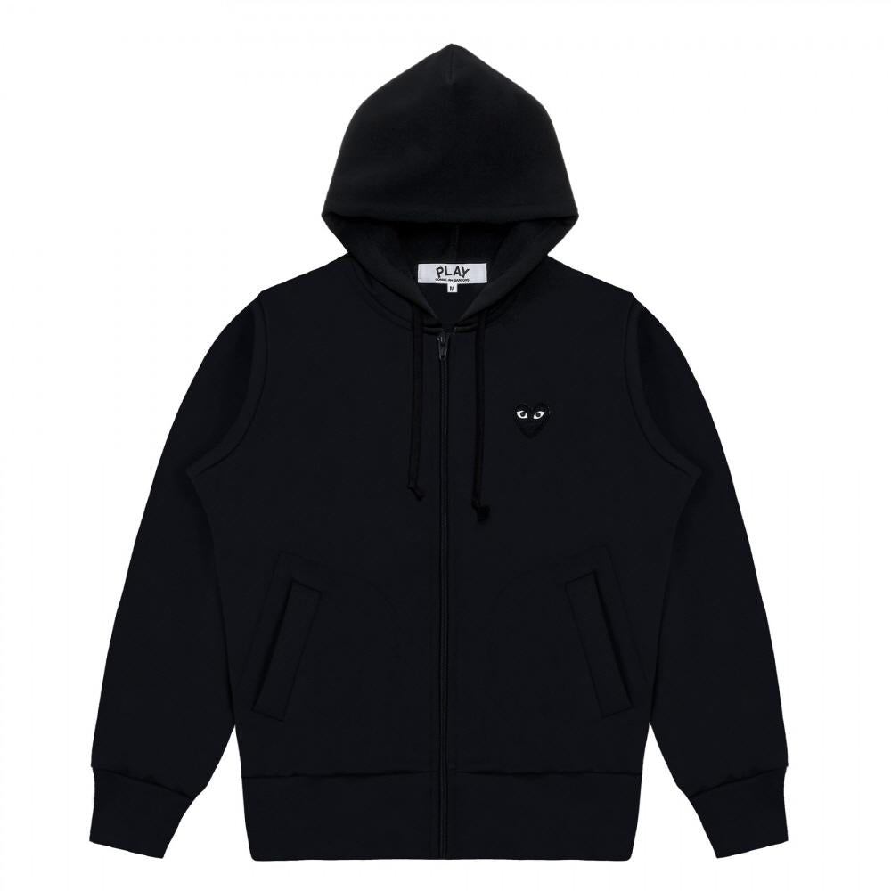 Comme des Garcons Women’s Zip-Up Hoodie Back Heart Play Logo Hoodie