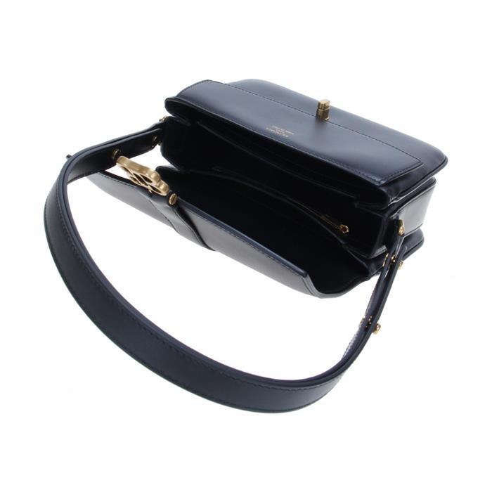 BALENCIAGA Lady Small Flap Shoulder Bag Black Leather