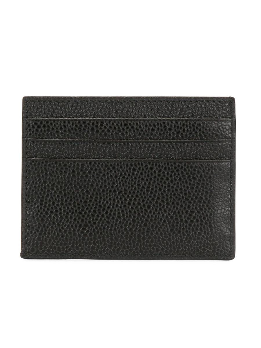 THOM BROWNE Black Pebble Grain Leather Bifold Wallet