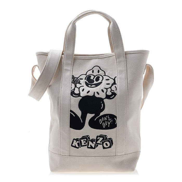 KENZO Colorblock Cotton Tote Bag for Women