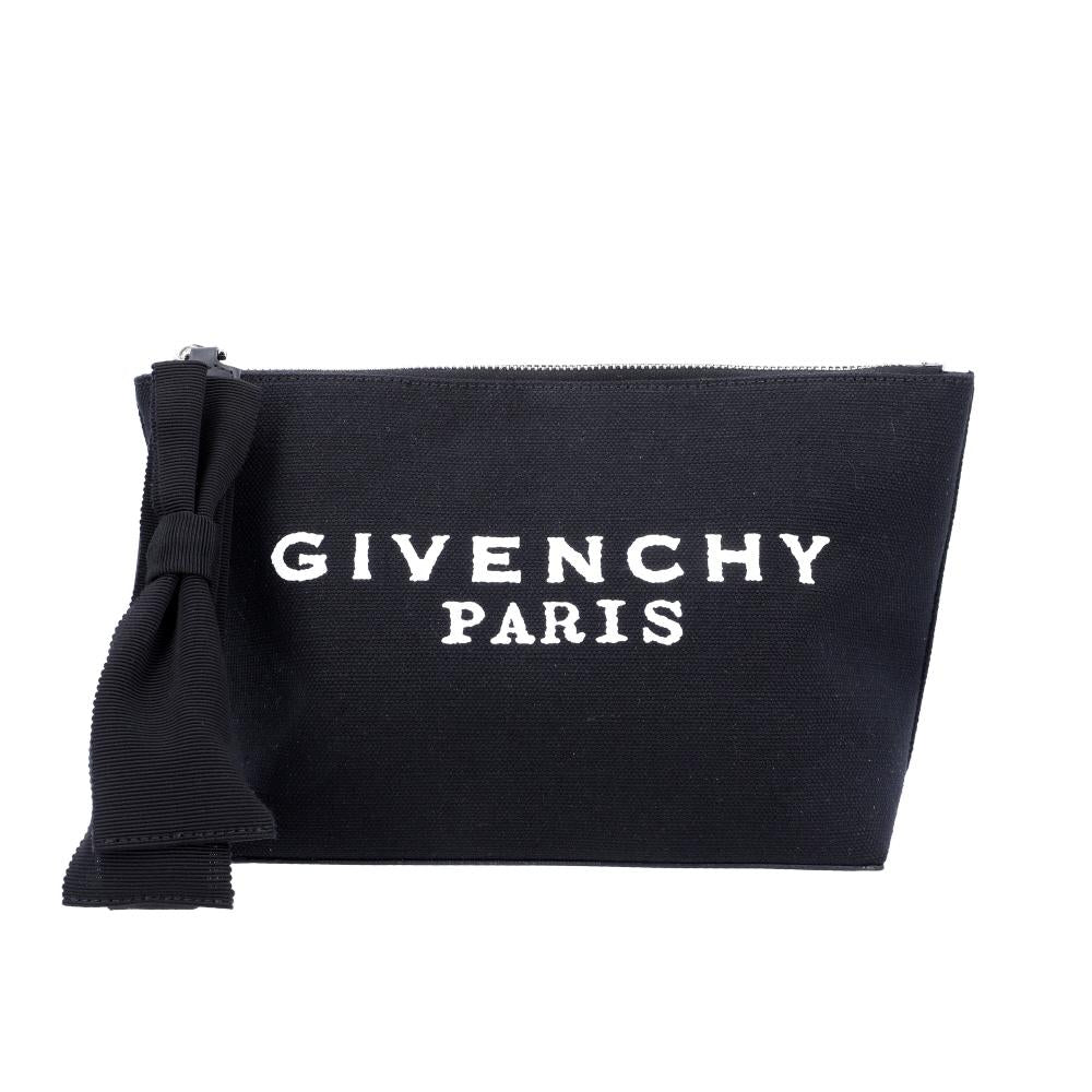 GIVENCHY Logo Bow Leather Women’s Clutch Black BB60 PQB2 DS 001