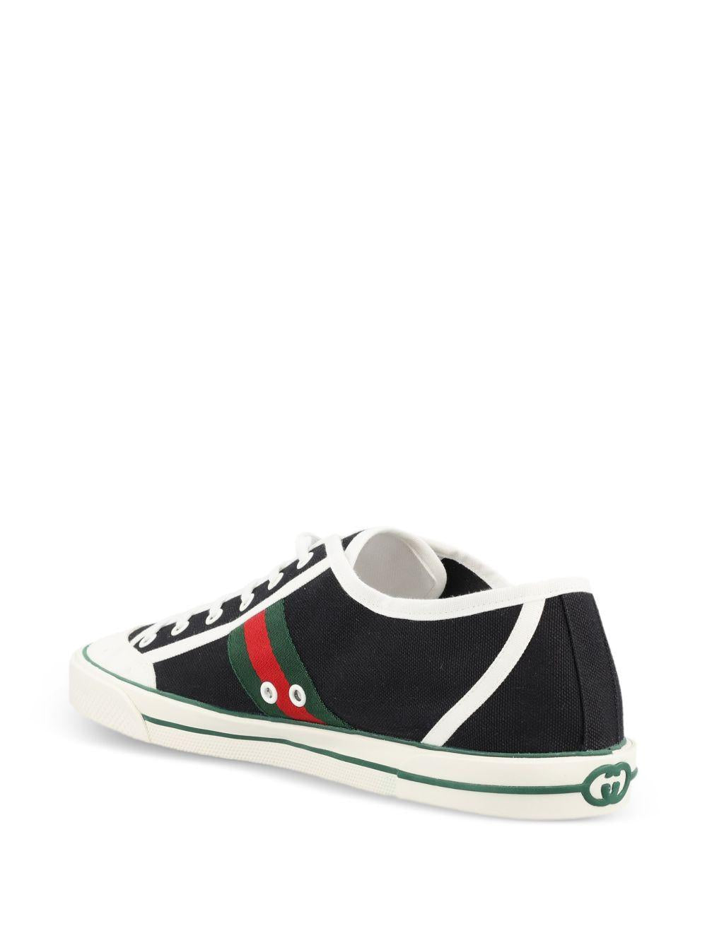 GUCCI Black Leather Low-Top Sneakers
